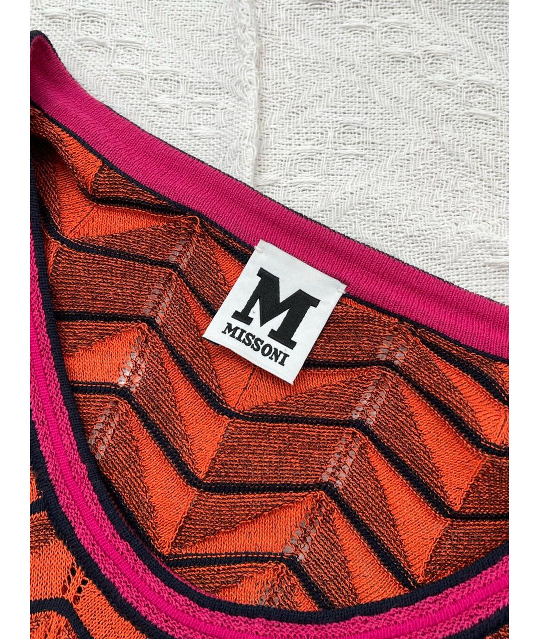 M MISSONI Оранжевое повседневное платье, фото 5
