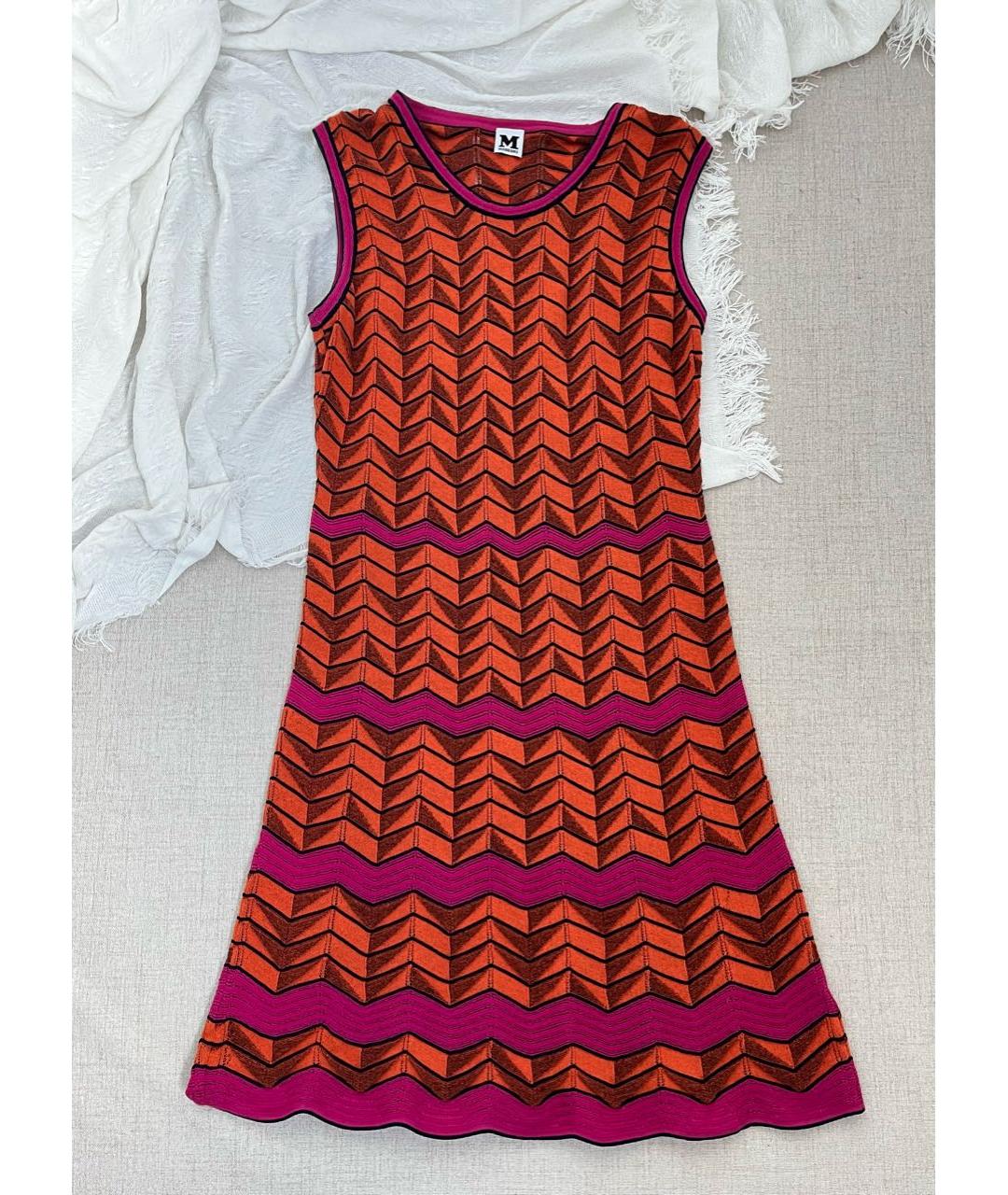 M MISSONI Оранжевое повседневное платье, фото 8