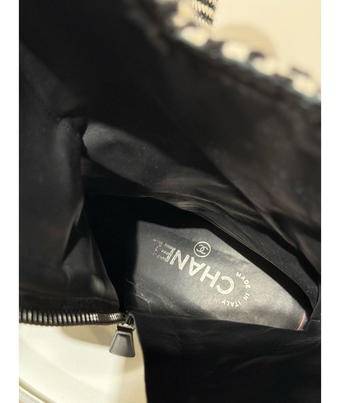 CHANEL Серые кожаные полусапоги, фото 3