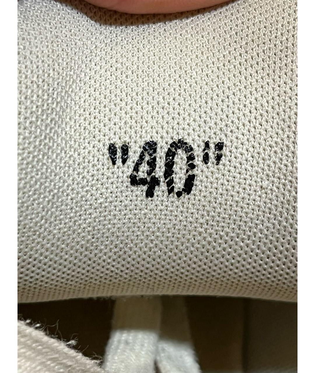 OFF-WHITE Белые низкие кроссовки / кеды из искусственной кожи, фото 5