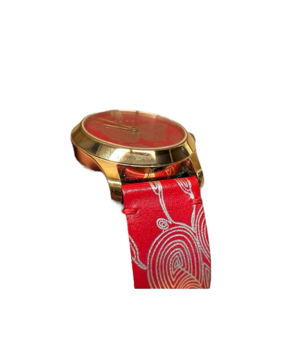 GUCCI Бордовые часы, фото 4