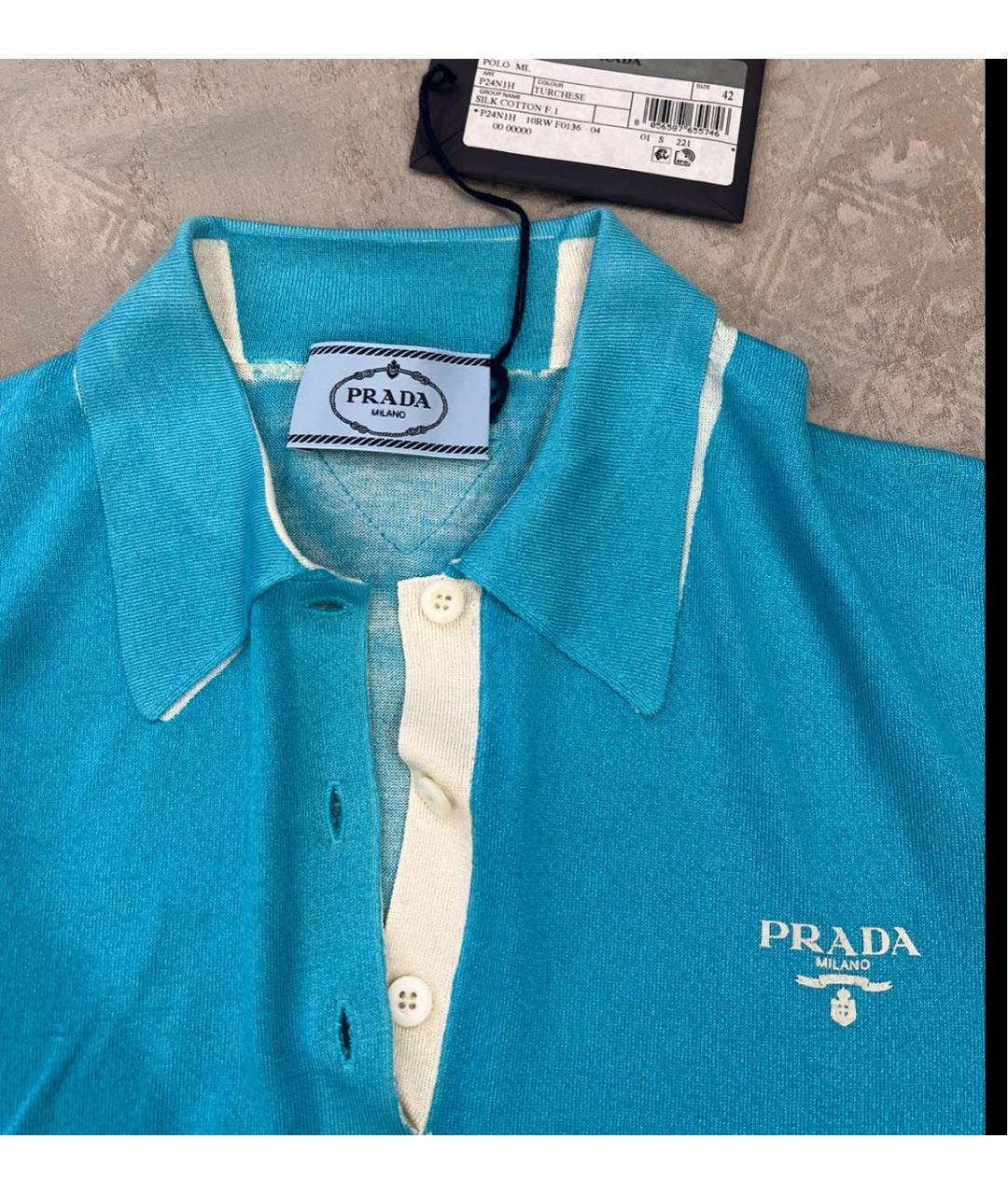 PRADA Бирюзовый джемпер / свитер, фото 2