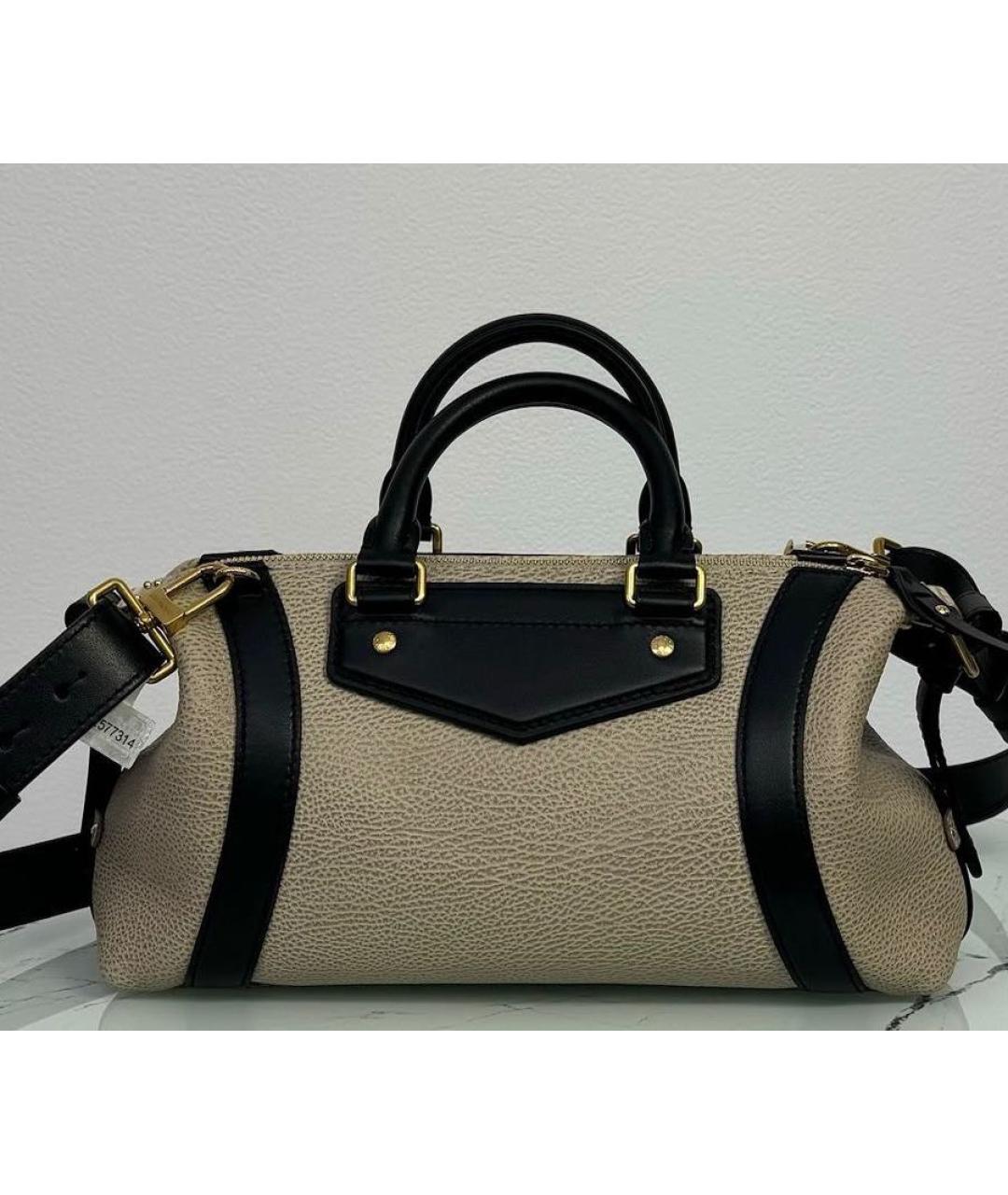 LOUIS VUITTON Бежевая кожаная сумка через плечо, фото 3