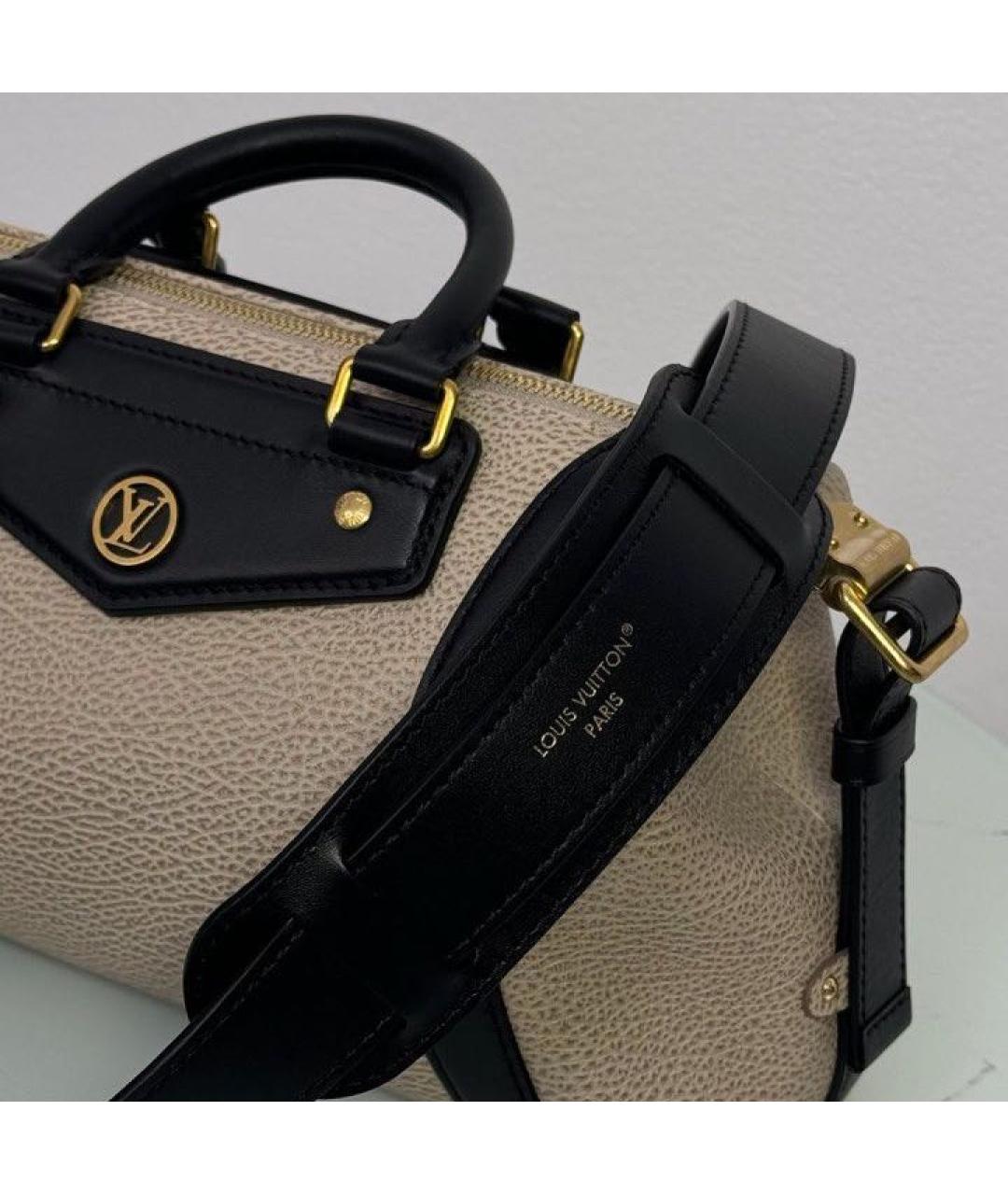 LOUIS VUITTON Бежевая кожаная сумка через плечо, фото 5