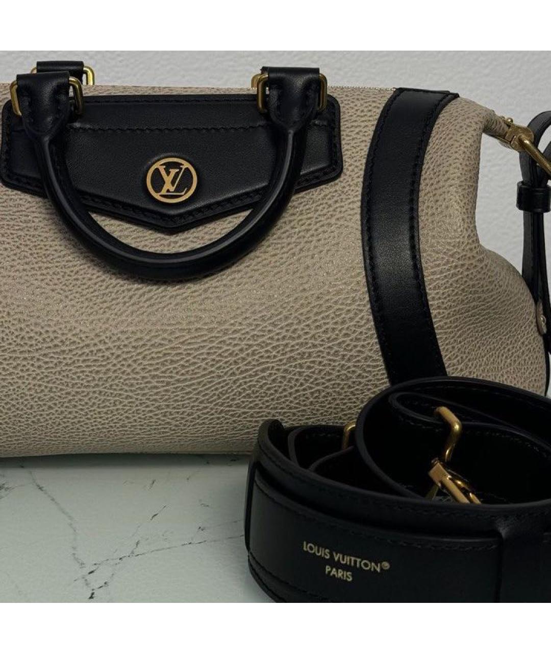 LOUIS VUITTON Бежевая кожаная сумка через плечо, фото 2