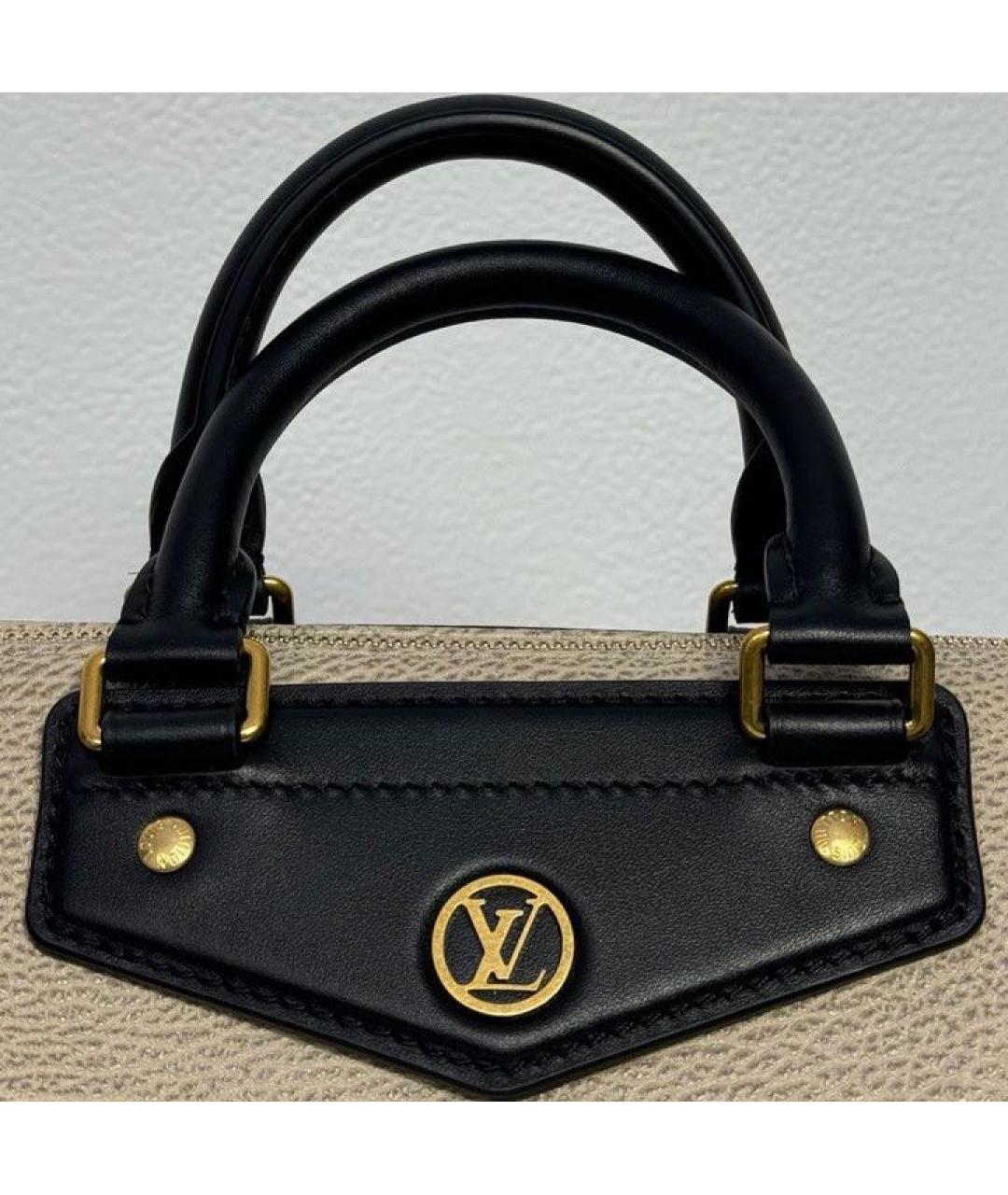 LOUIS VUITTON Бежевая кожаная сумка через плечо, фото 7