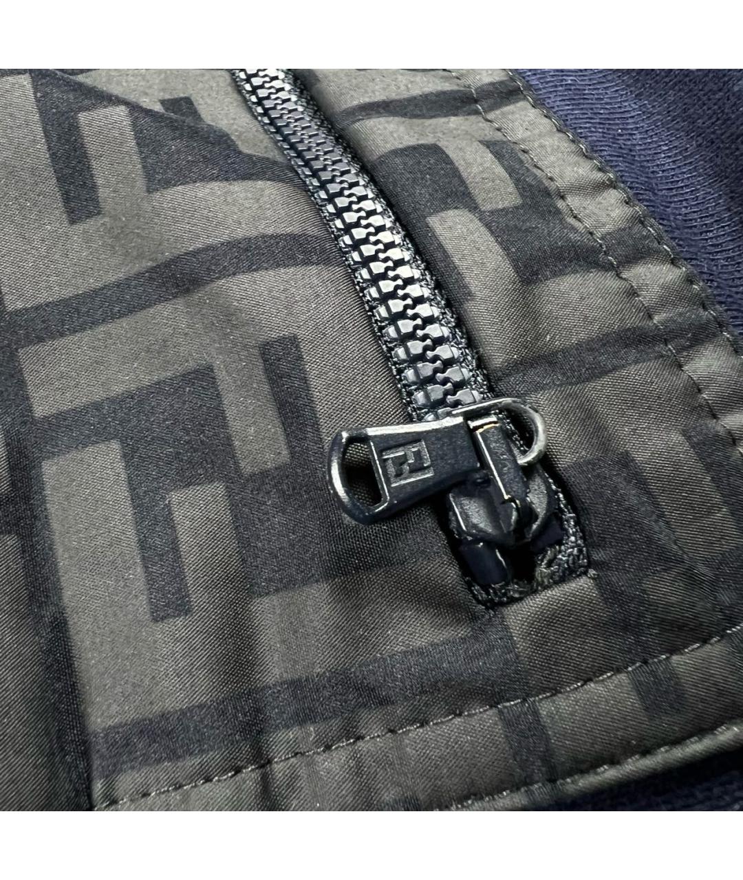 FENDI Темно-синие хлопковые брюки и шорты, фото 3