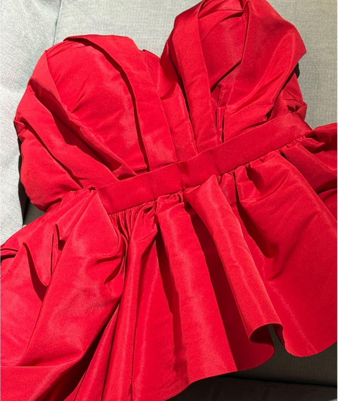 ALEXANDER MCQUEEN Красный полиэстеровый корсет, фото 4