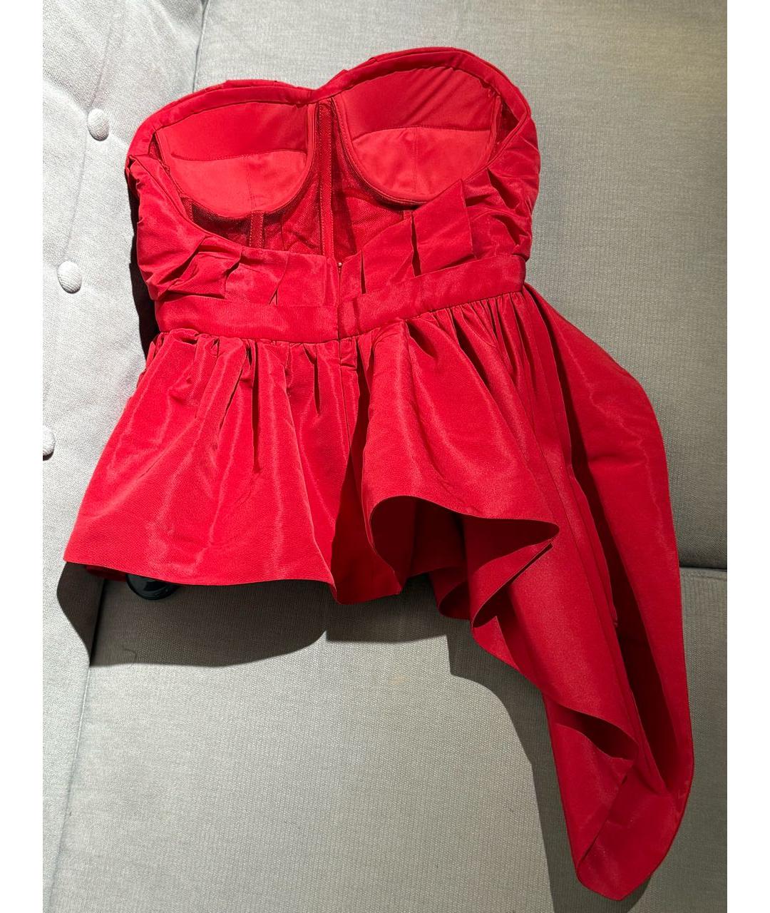 ALEXANDER MCQUEEN Красный полиэстеровый корсет, фото 2