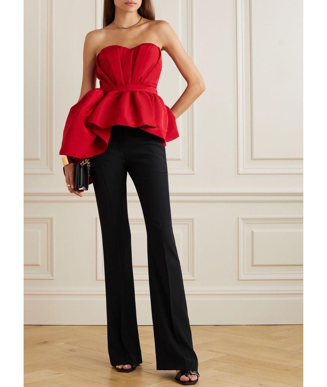 ALEXANDER MCQUEEN Красный полиэстеровый корсет, фото 5