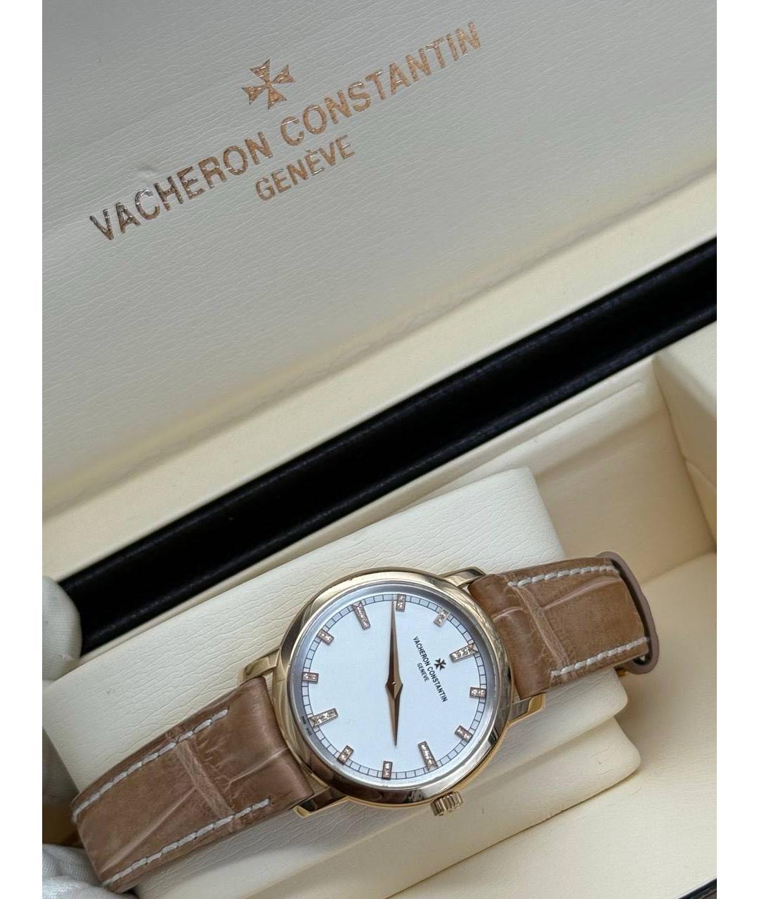 VACHERON CONSTANTIN Бежевые часы из розового золота, фото 5