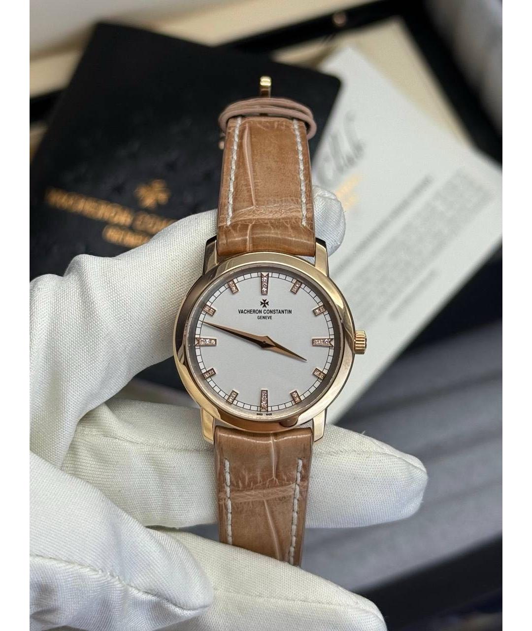 VACHERON CONSTANTIN Бежевые часы из розового золота, фото 9