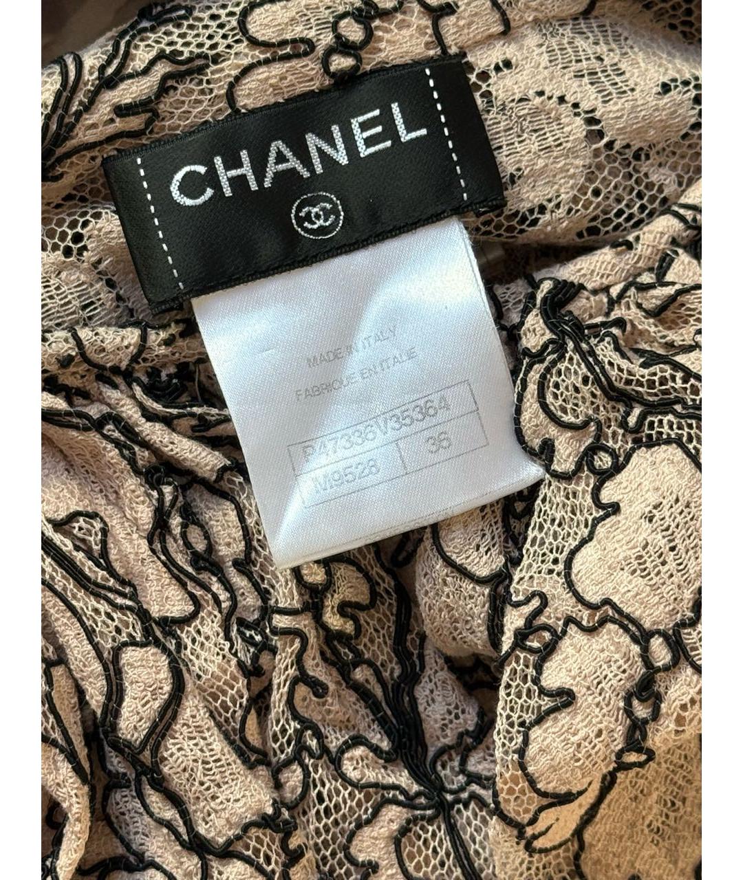 CHANEL Бежевая хлопковая блузы, фото 3