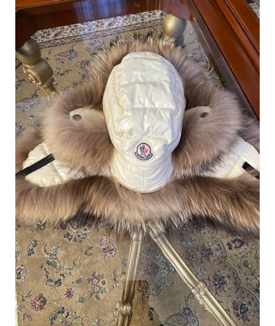 MONCLER Белая шапка, фото 3