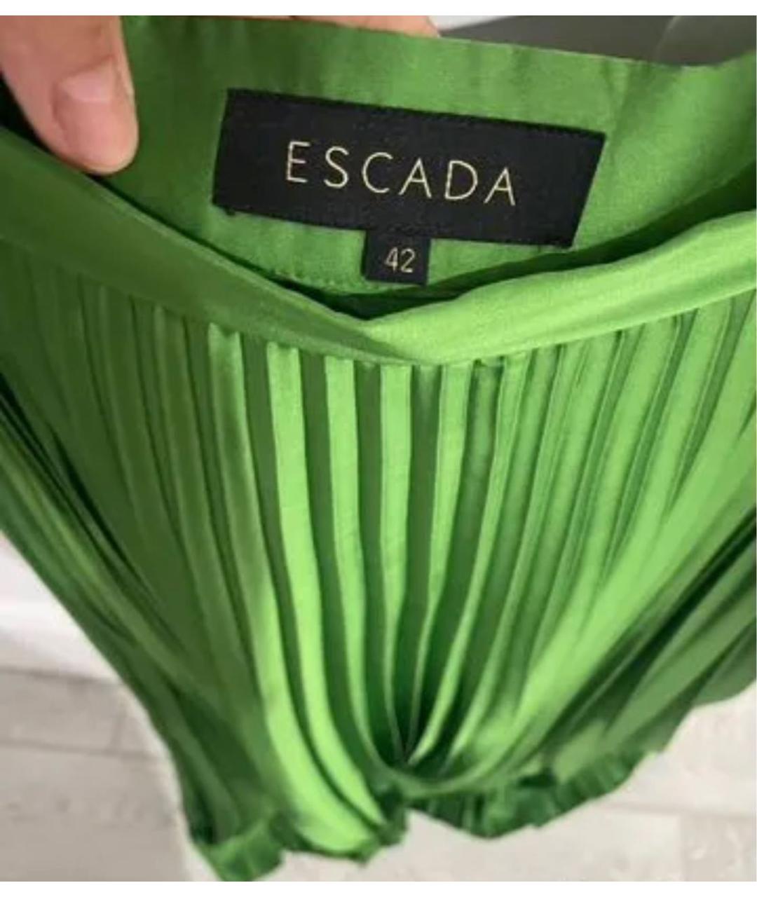 ESCADA Зеленая полиэстеровая юбка макси, фото 2