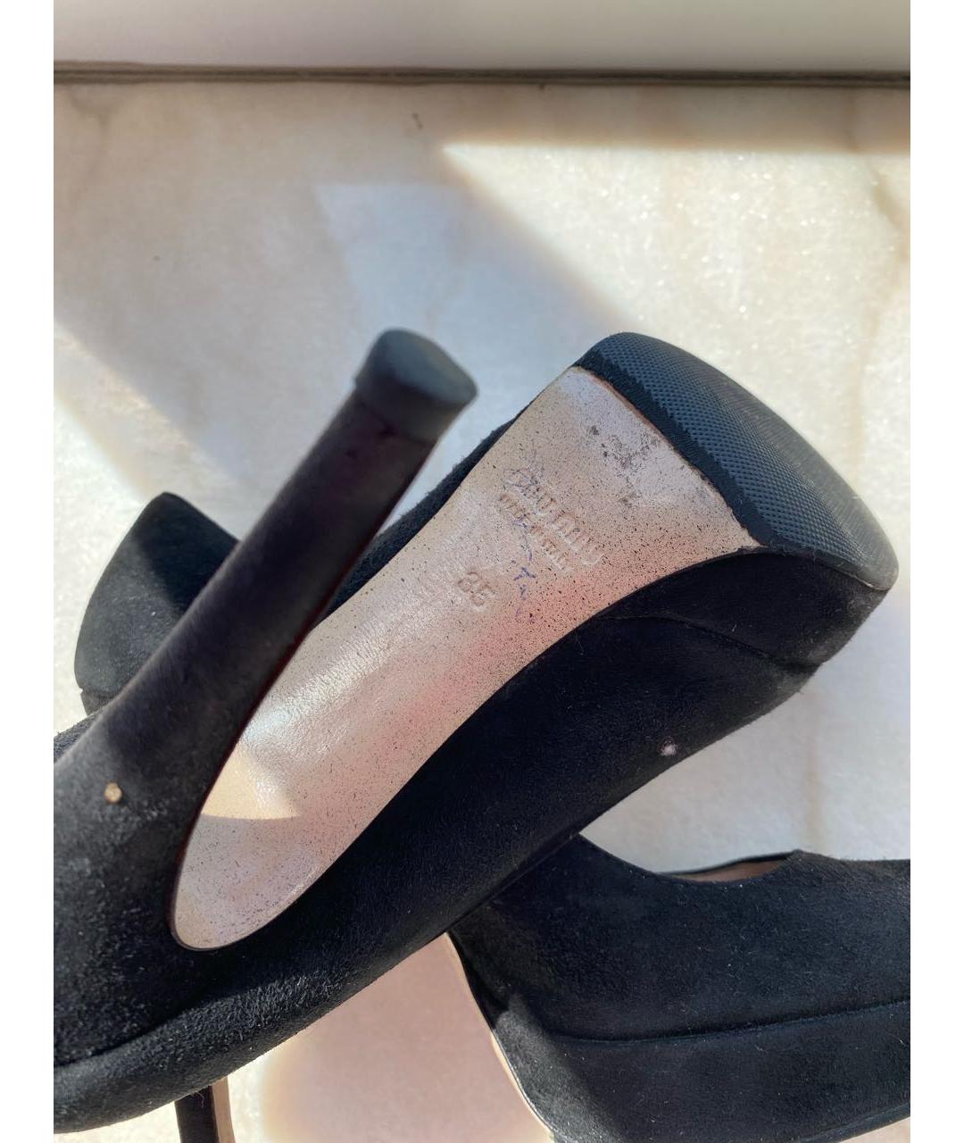 MIU MIU Черные замшевые туфли, фото 5