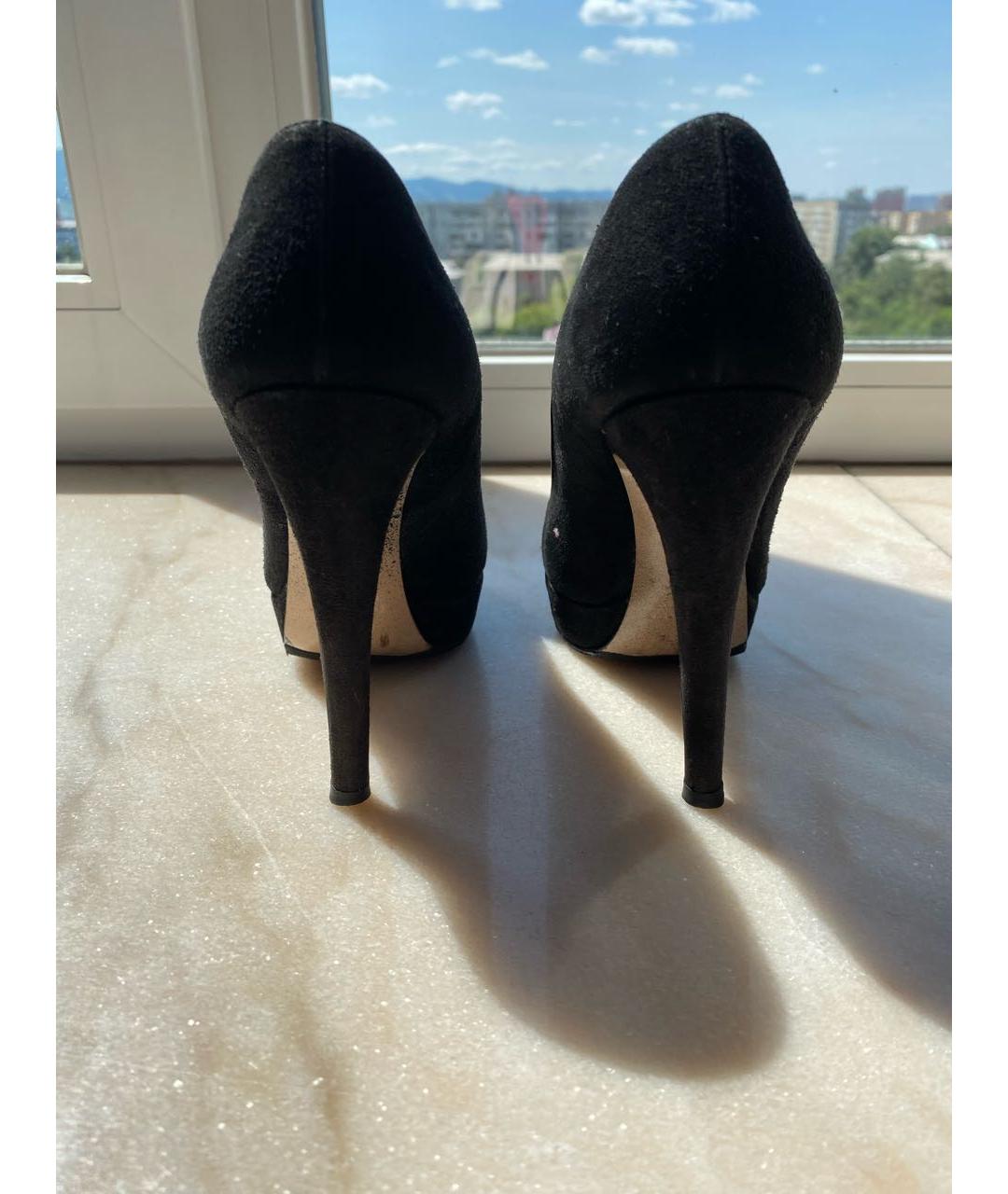 MIU MIU Черные замшевые туфли, фото 7