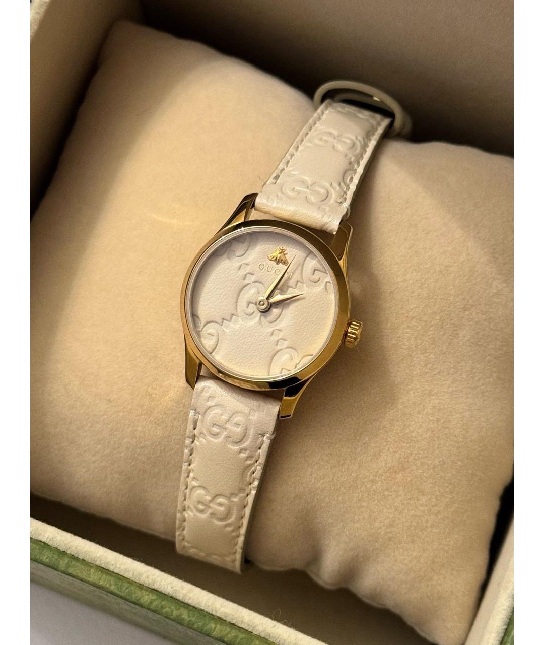 GUCCI Бежевые часы, фото 4