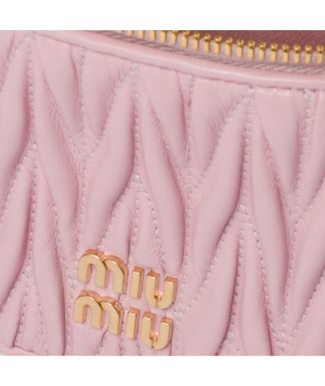 MIU MIU Розовая кожаная сумка через плечо, фото 5