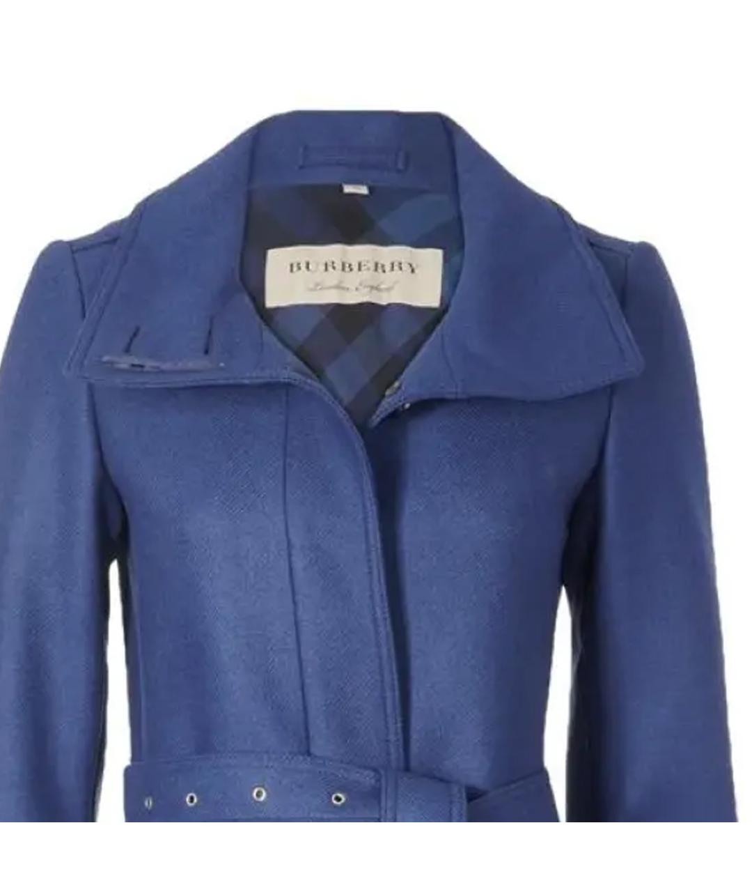BURBERRY Синее пальто, фото 6
