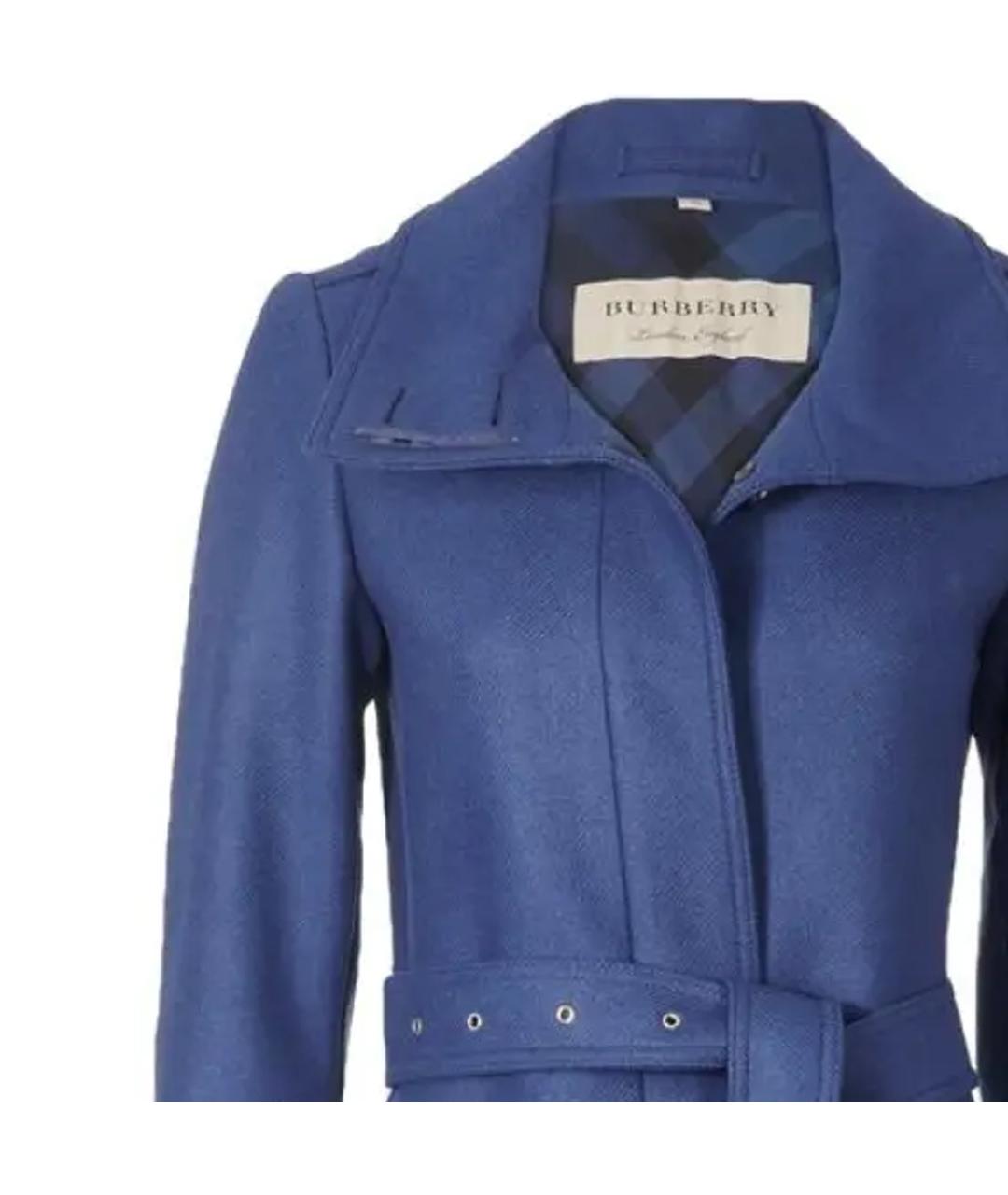 BURBERRY Синее пальто, фото 2