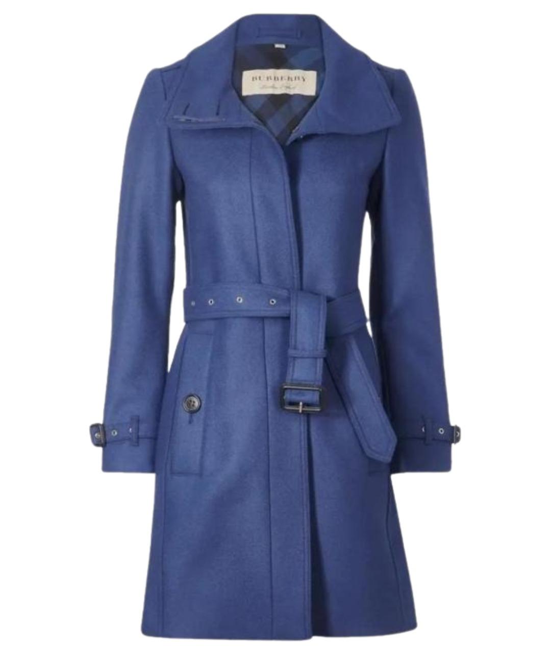 BURBERRY Синее пальто, фото 1