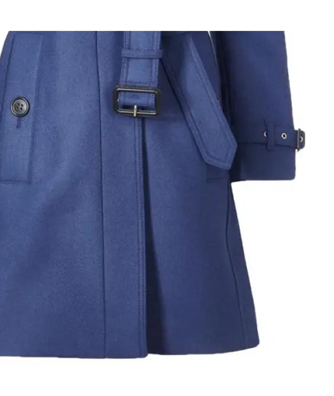 BURBERRY Синее пальто, фото 4