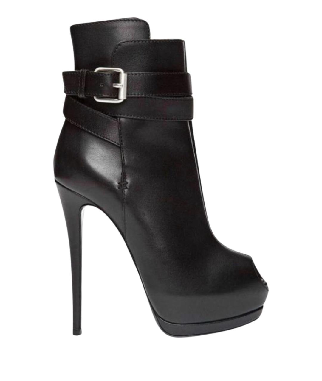 GIUSEPPE ZANOTTI DESIGN Черные кожаные ботильоны, фото 1