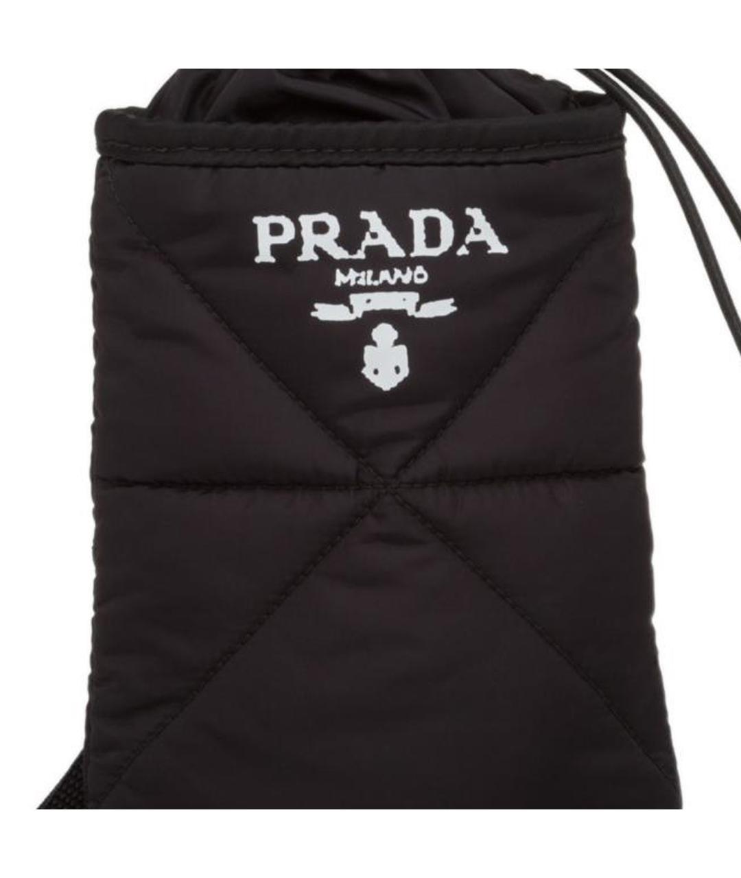 PRADA Черная тканевая сумка на плечо, фото 4