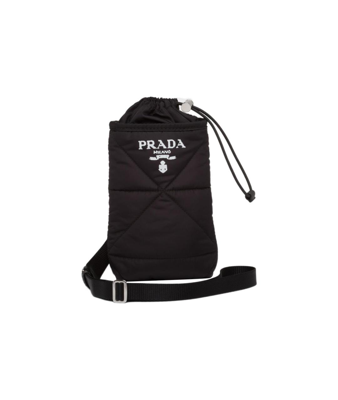 PRADA Черная тканевая сумка на плечо, фото 1