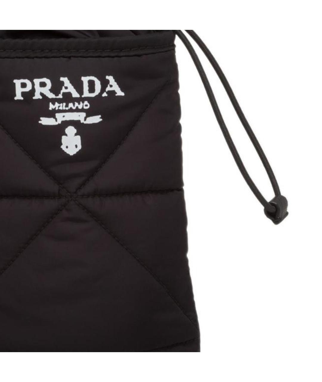 PRADA Черная тканевая сумка на плечо, фото 5