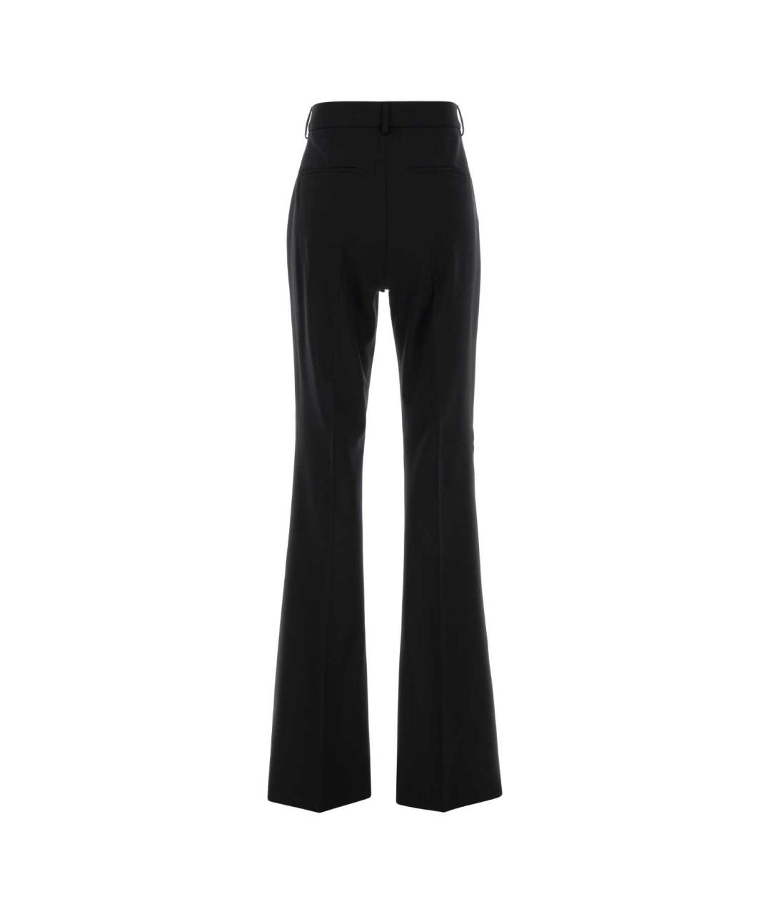 SPORTMAX Черные шерстяные прямые брюки, фото 2