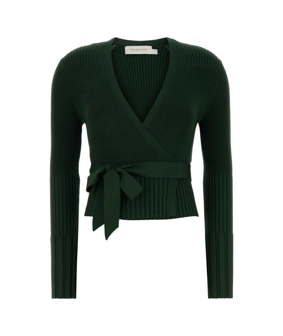 ZIMMERMANN Зеленый вискозный кардиган, фото 1