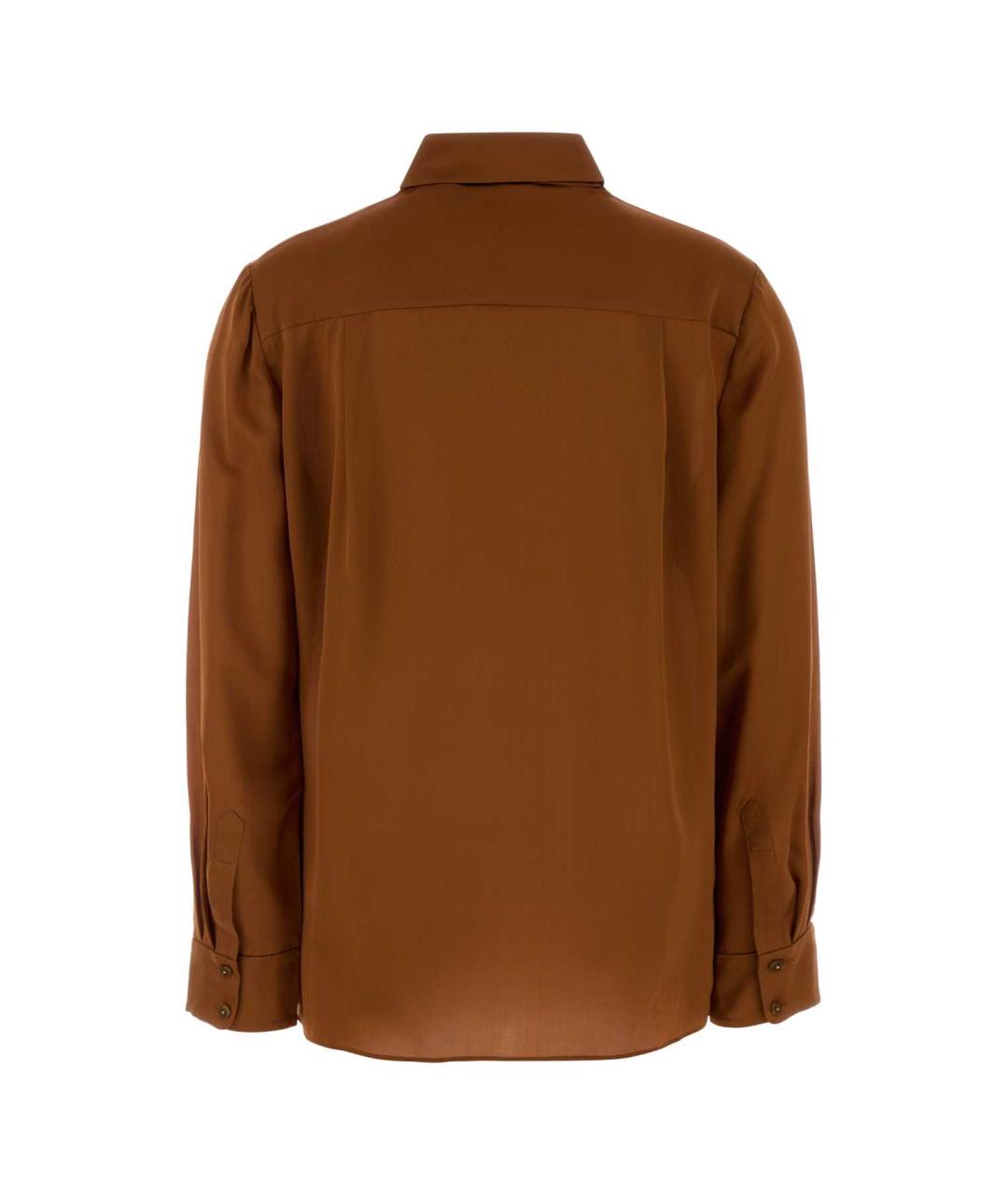 ZIMMERMANN Коричневая шелковая рубашка, фото 2