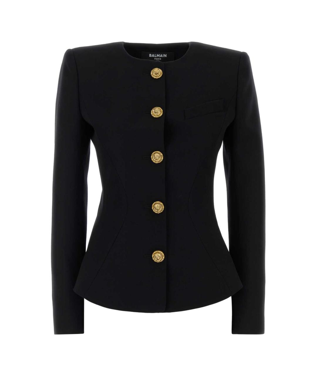 BALMAIN Черный шерстяной жакет/пиджак, фото 1