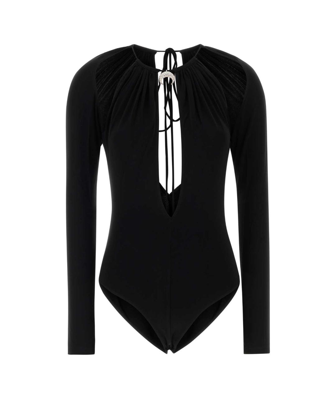 MARINE SERRE Черная вискозная футболка, фото 1