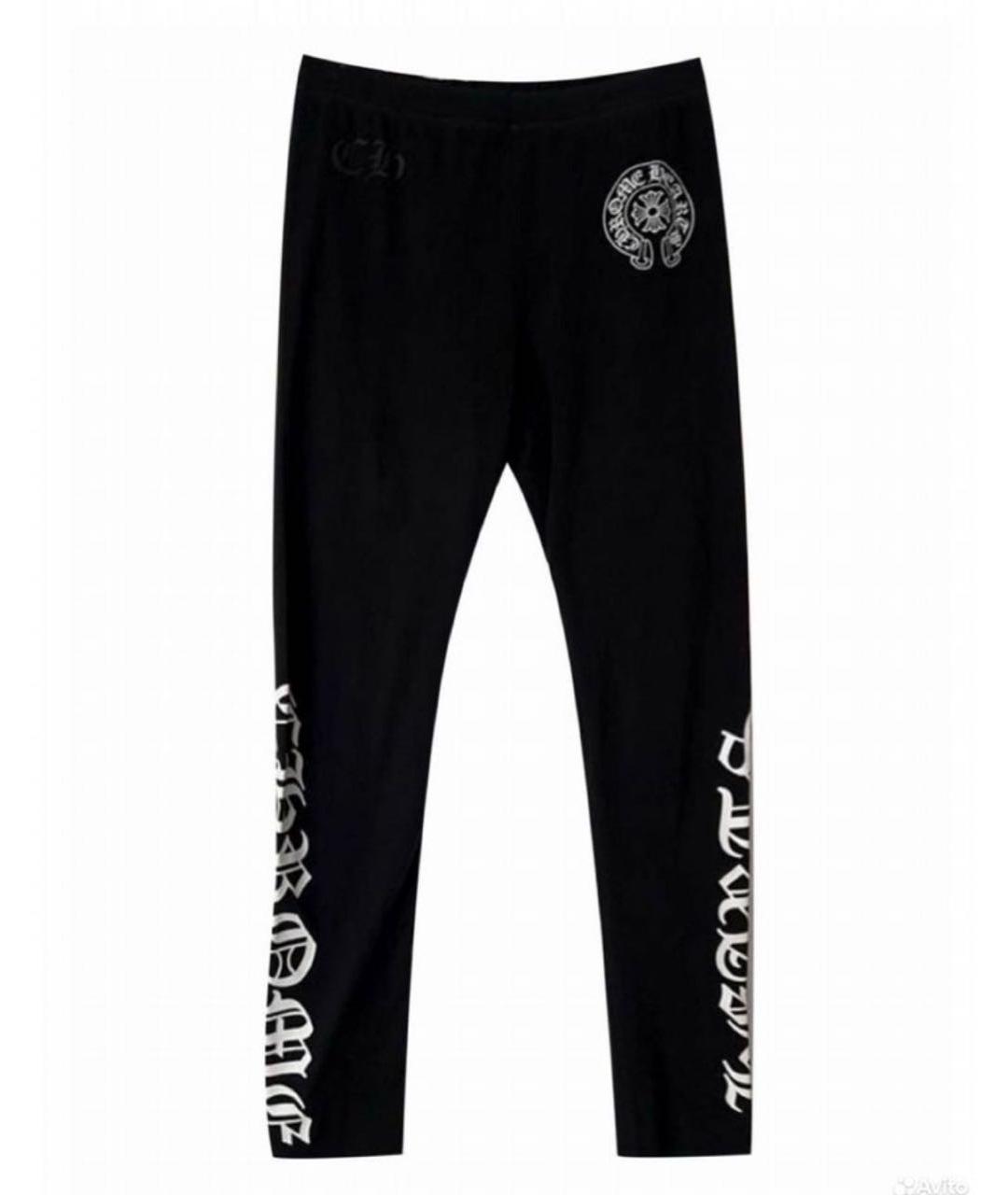 CHROME HEARTS Черные хлопковые леггинсы и велосипедки, фото 1