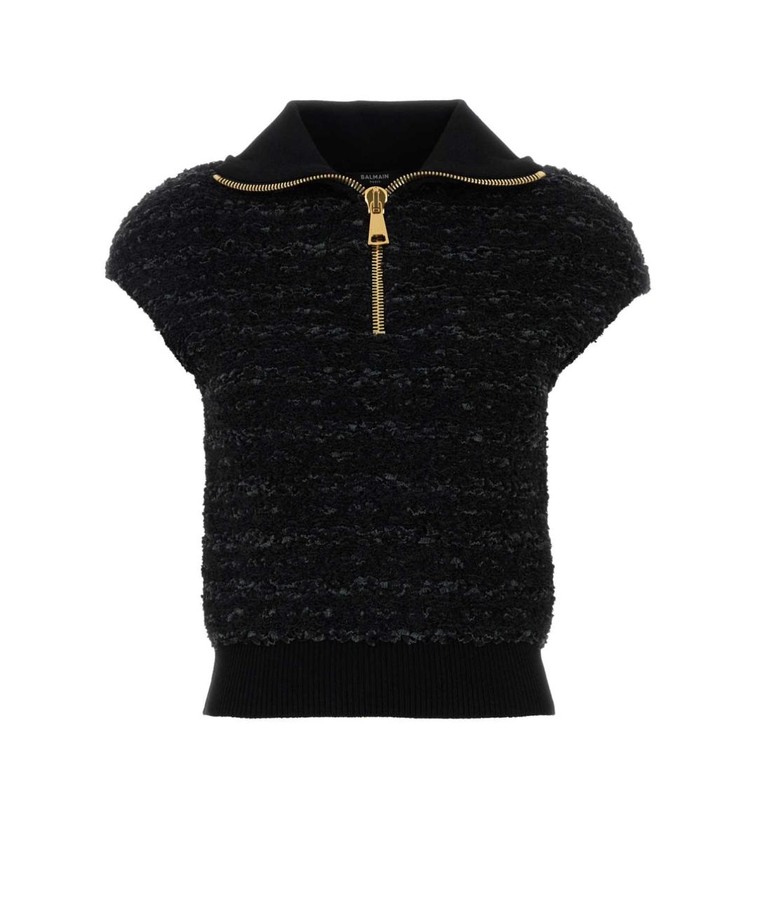 BALMAIN Черный вискозный джемпер / свитер, фото 1