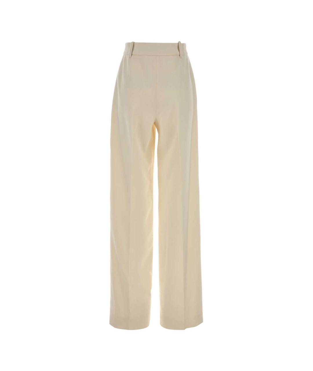 ERMANNO SCERVINO Белые шерстяные прямые брюки, фото 2