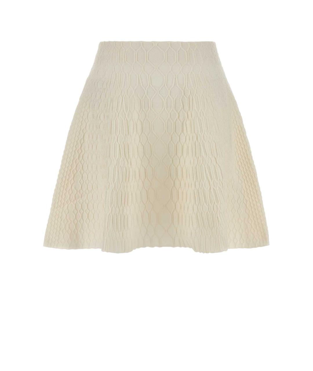 BALMAIN Белая вискозная юбка мини, фото 1