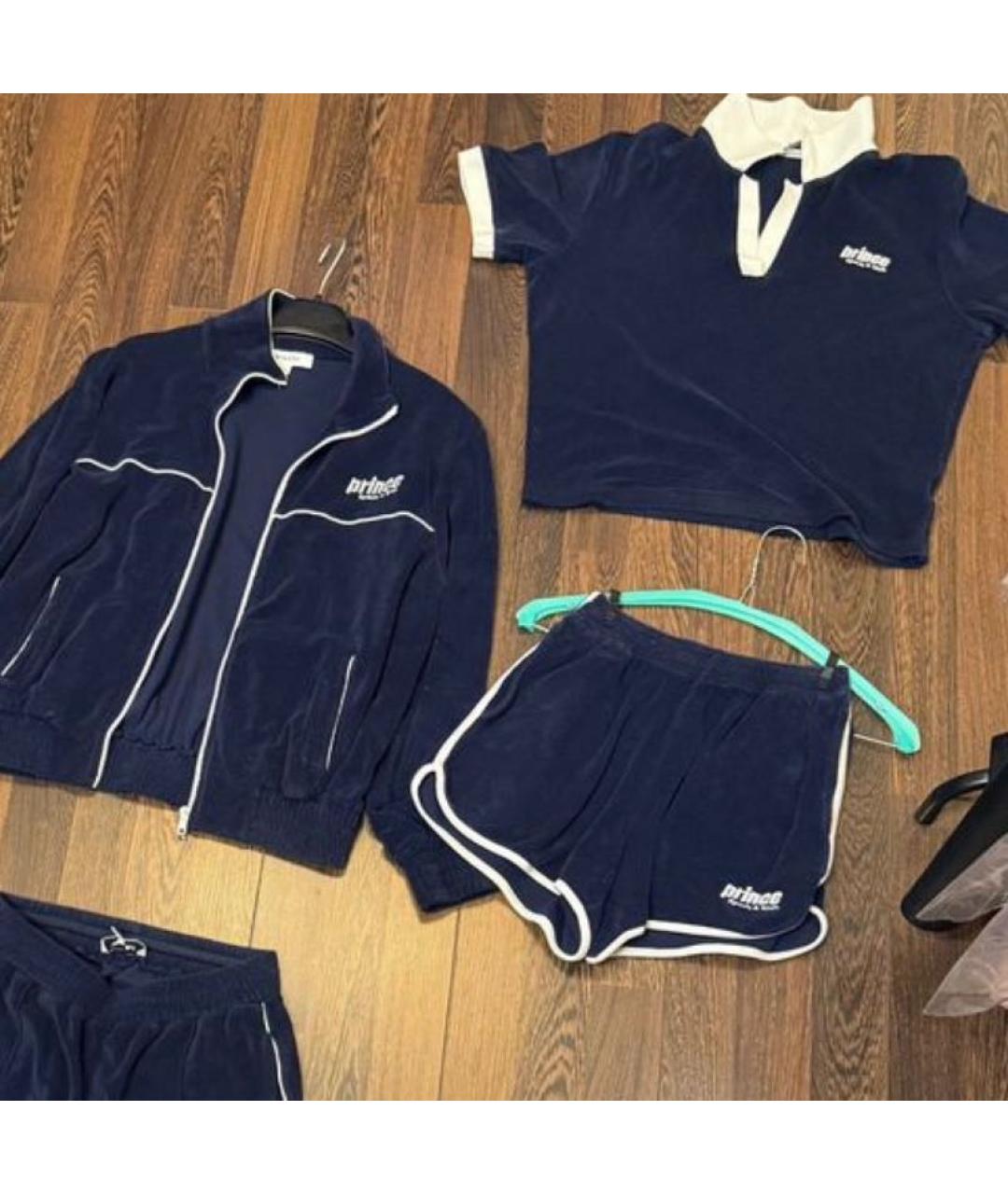 SPORTY AND RICH Темно-синий замшевый спортивные костюмы, фото 4