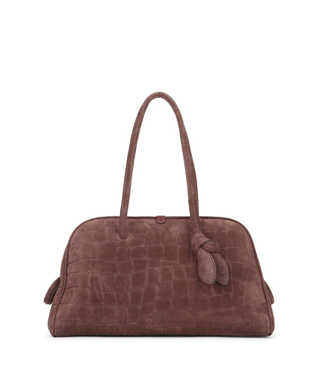 JACQUEMUS Коричневая кожаная сумка тоут, фото 1