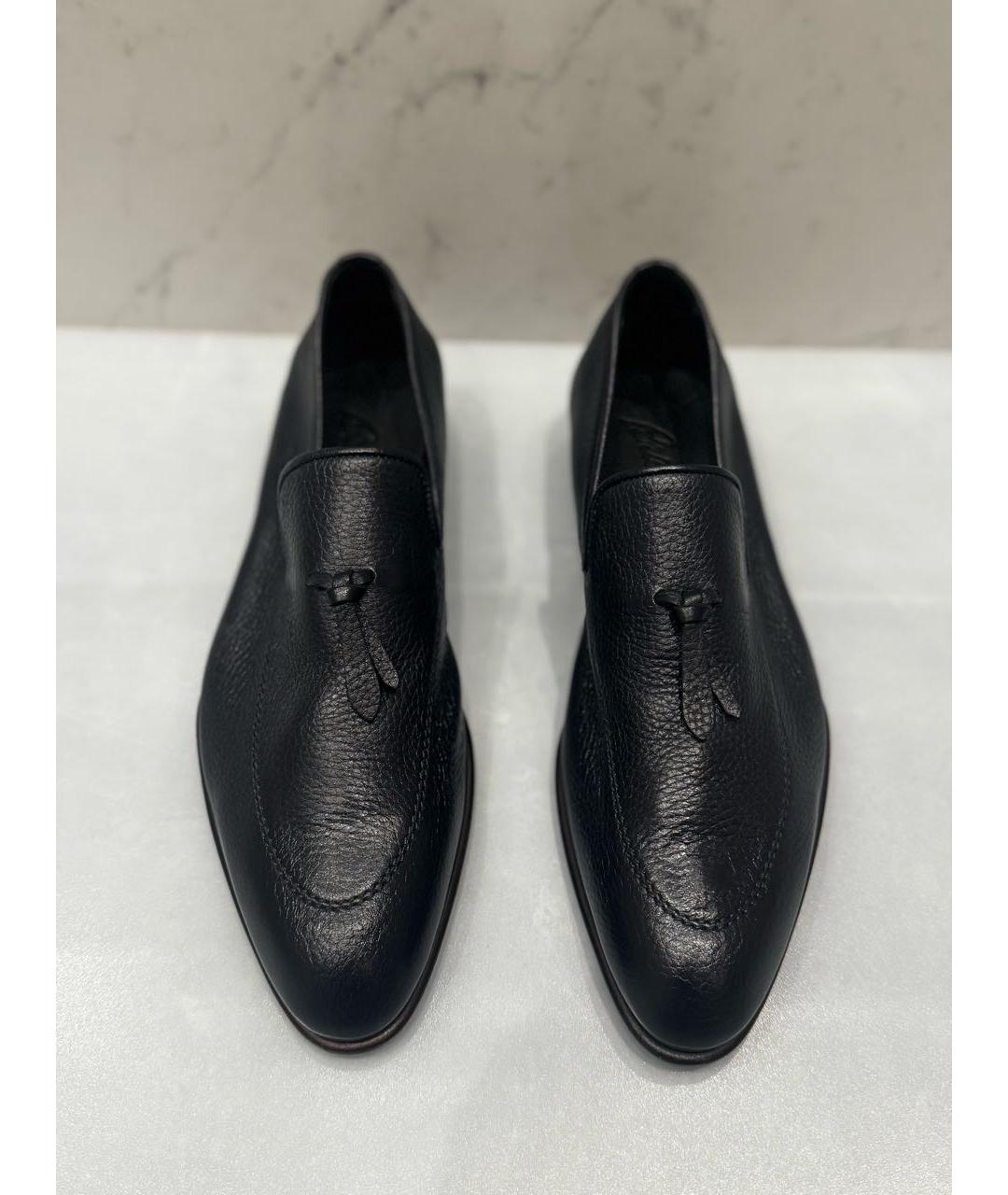 BRIONI Темно-синие кожаные туфли, фото 2