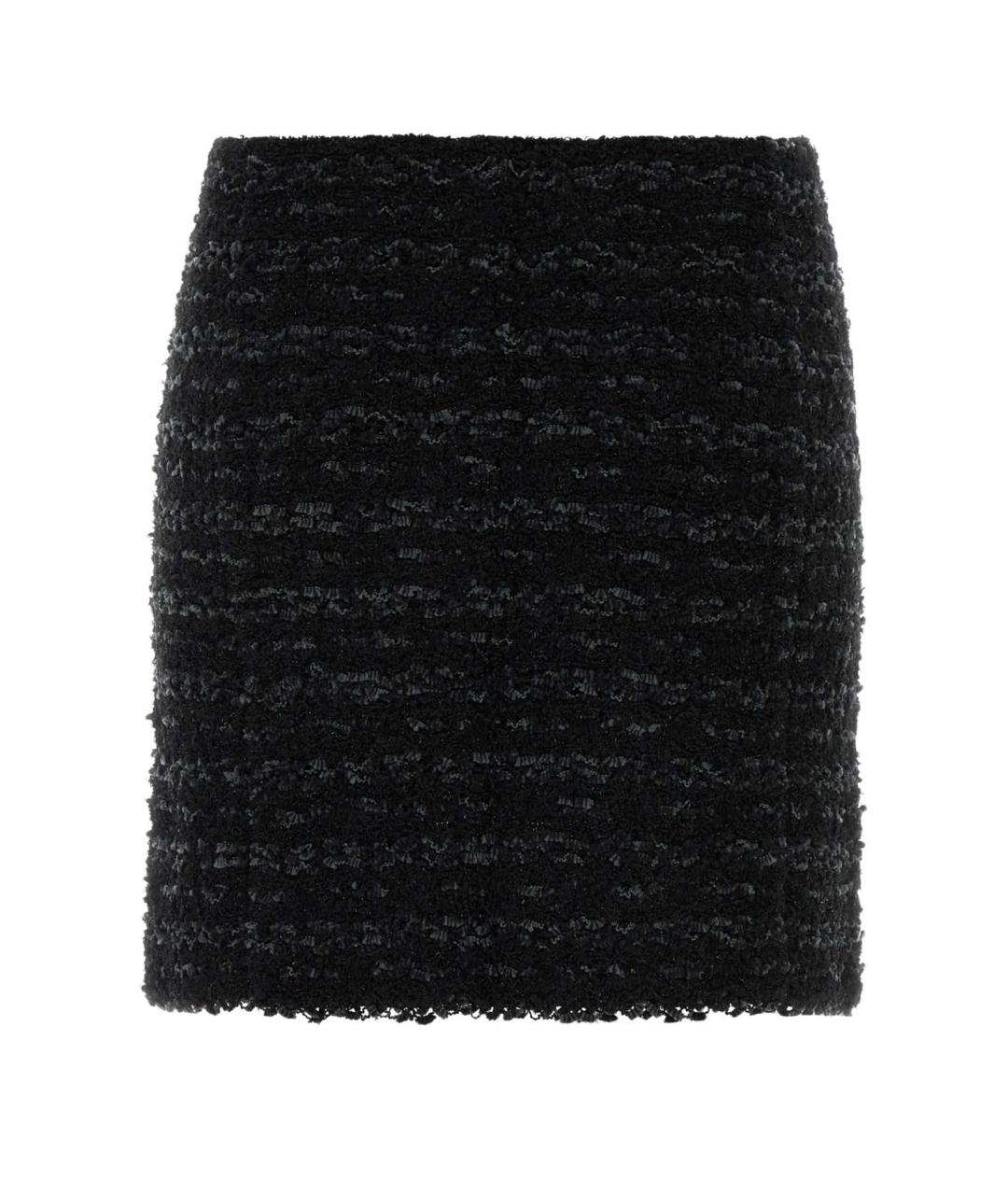 BALMAIN Черная вискозная юбка мини, фото 2