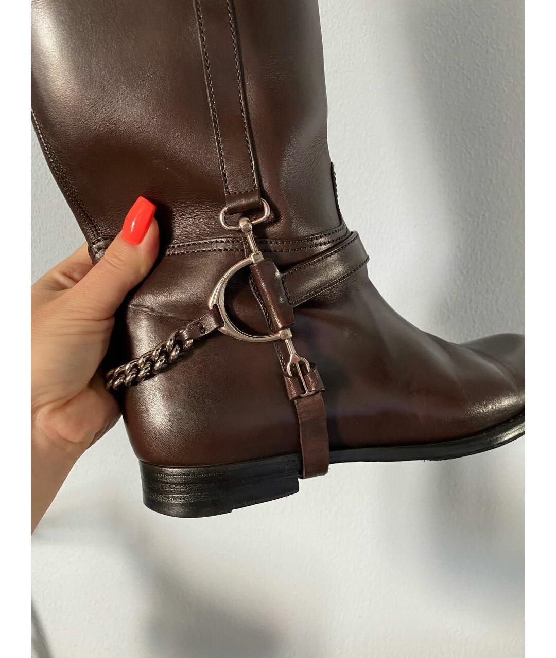RALPH LAUREN COLLECTION Коричневые кожаные сапоги, фото 2