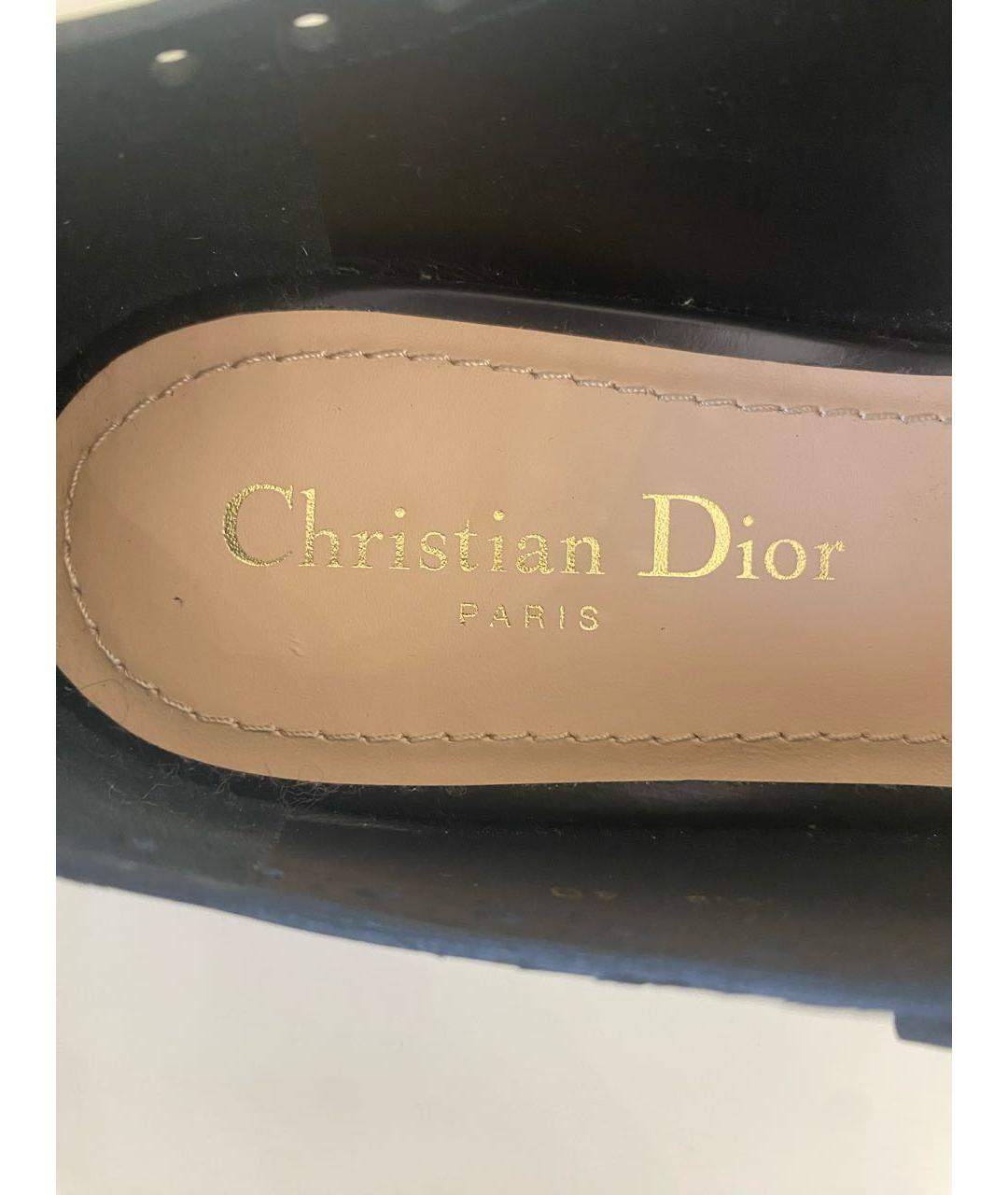 CHRISTIAN DIOR Черные кожаные сандалии, фото 4