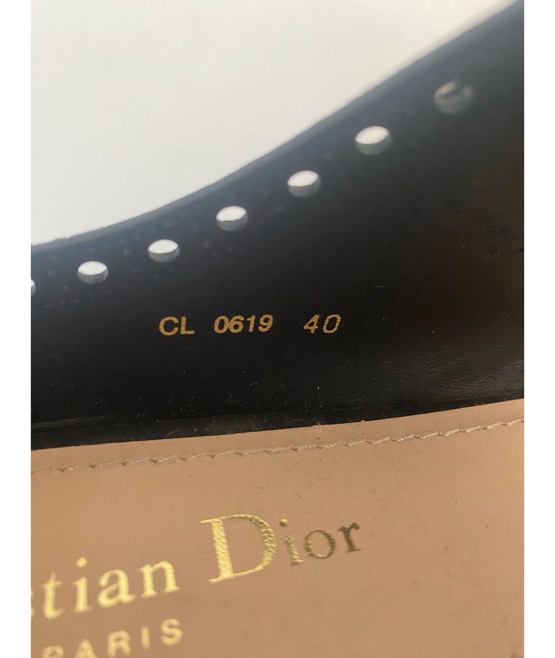 CHRISTIAN DIOR Черные кожаные сандалии, фото 6