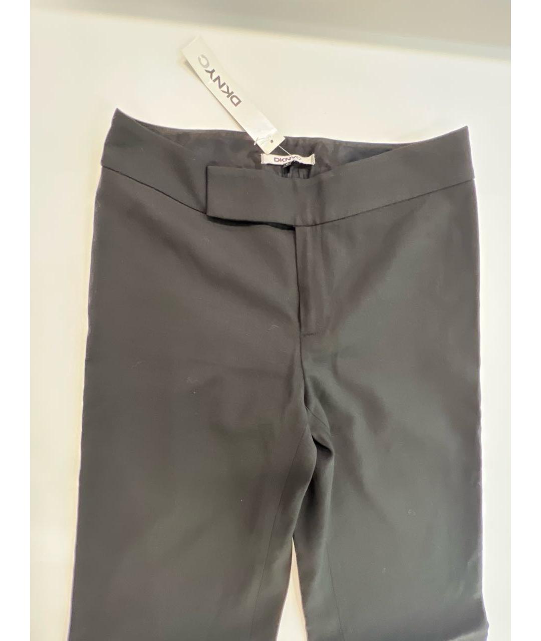 DKNY Черные шерстяные прямые брюки, фото 4