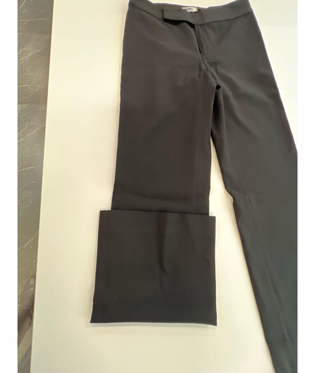 DKNY Черные шерстяные прямые брюки, фото 3