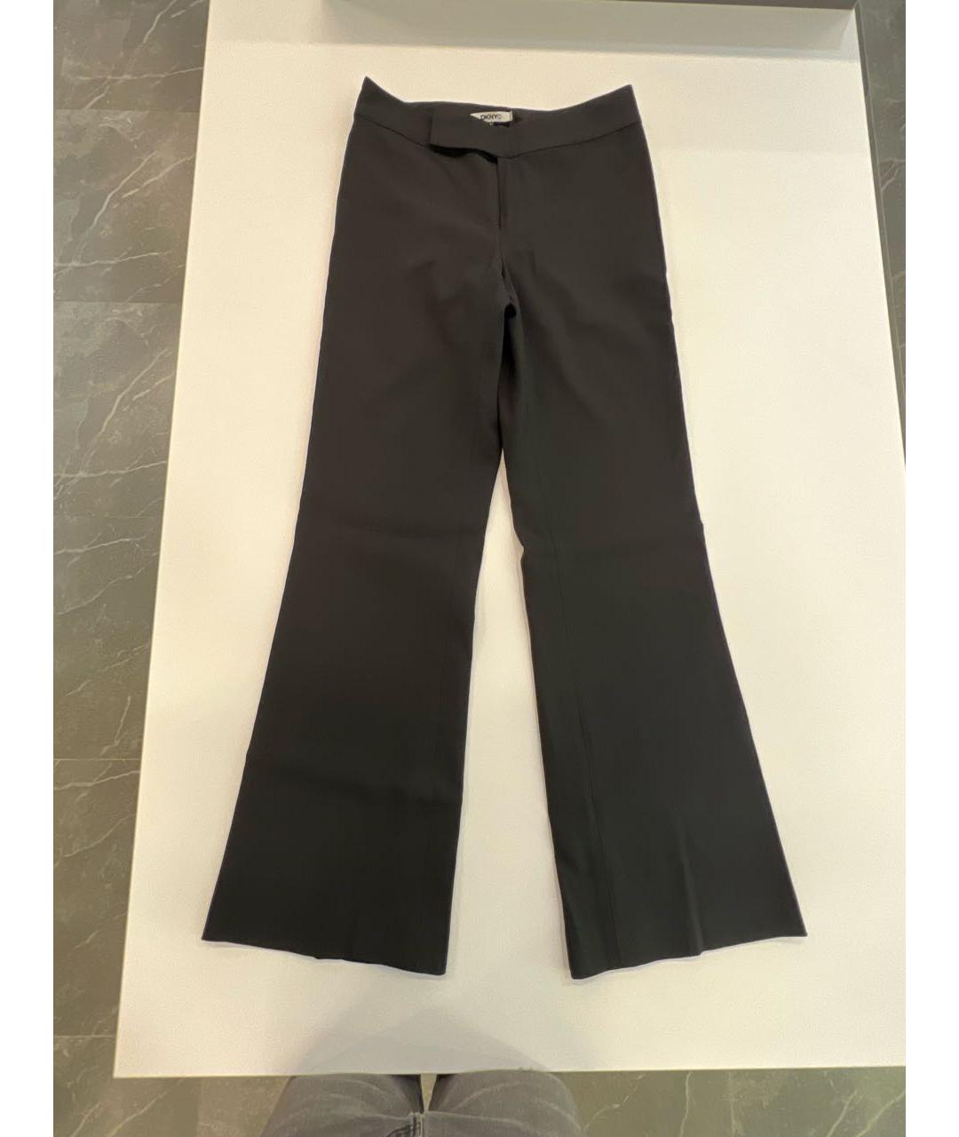 DKNY Черные шерстяные прямые брюки, фото 8